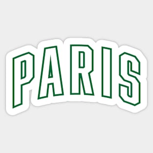 Paris Green Outline Sticker